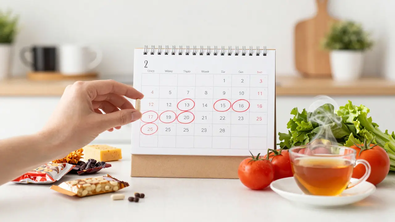 Probiotikum vedle kalendáře, přechod od nezdravé stravy k čistému jídelníčku.