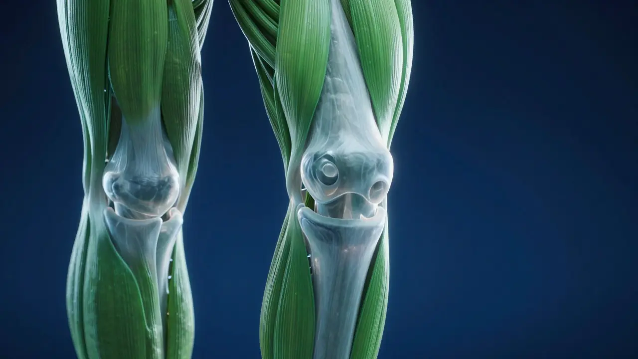 Silné svaly obklopující kloub jako ochranný mechanismus.