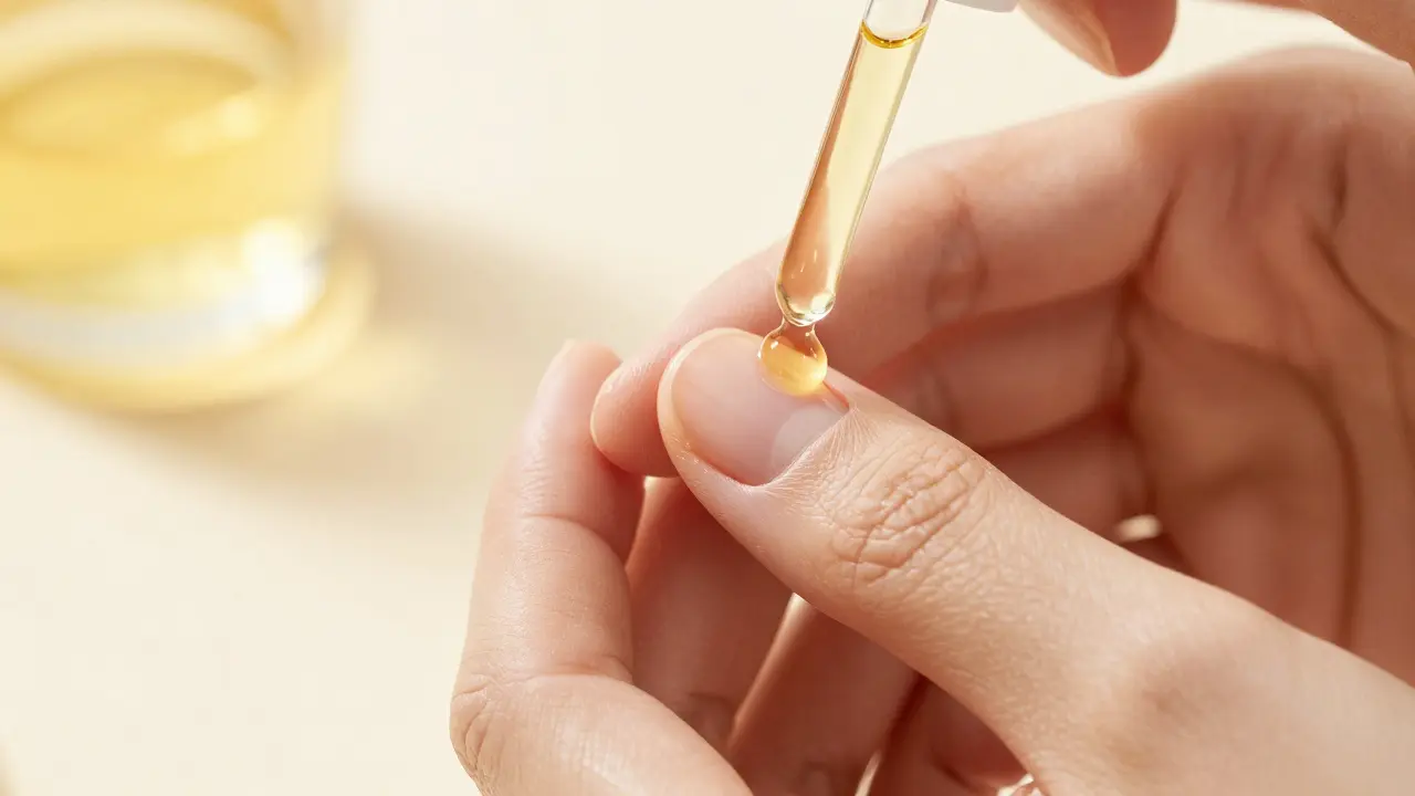 Aplikace regeneračního oleje na kůžičky a čisté nehty po sundání laku.