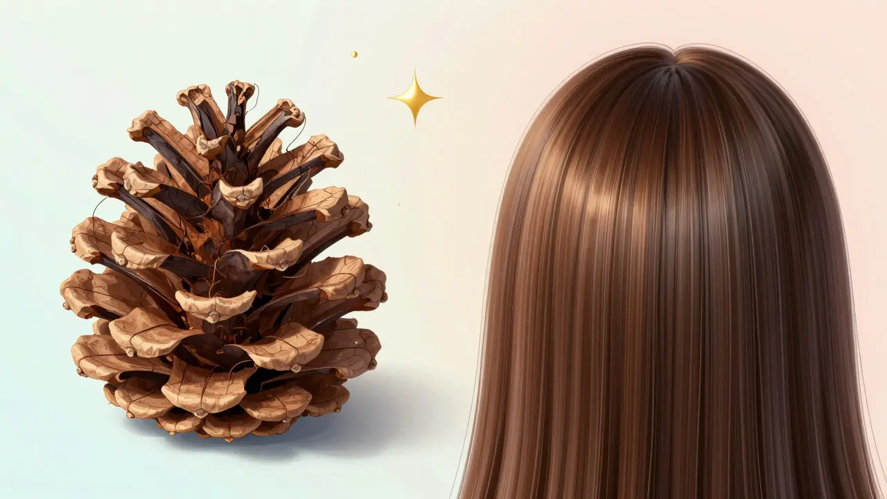 Porovnání suchých křídavých vlasů a lesklých zdravých vlasů po použití séra.