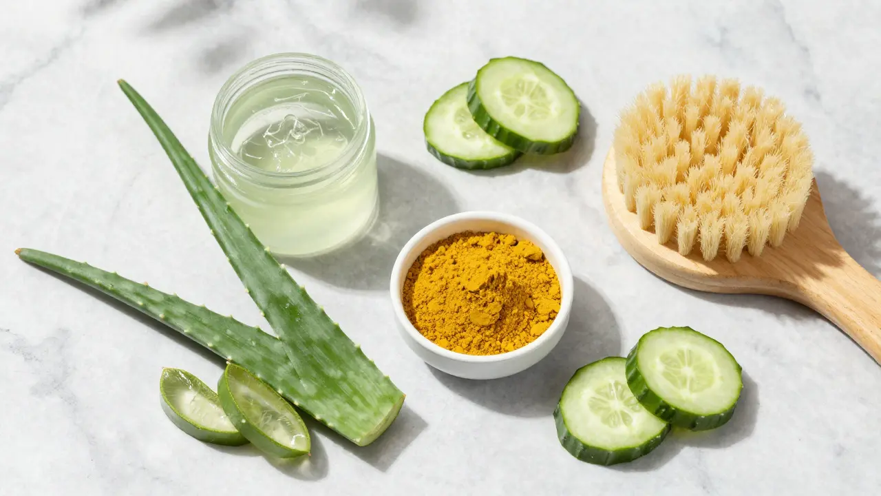 Přírodní péče o pleť: aloe vera, kurkuma a peeling