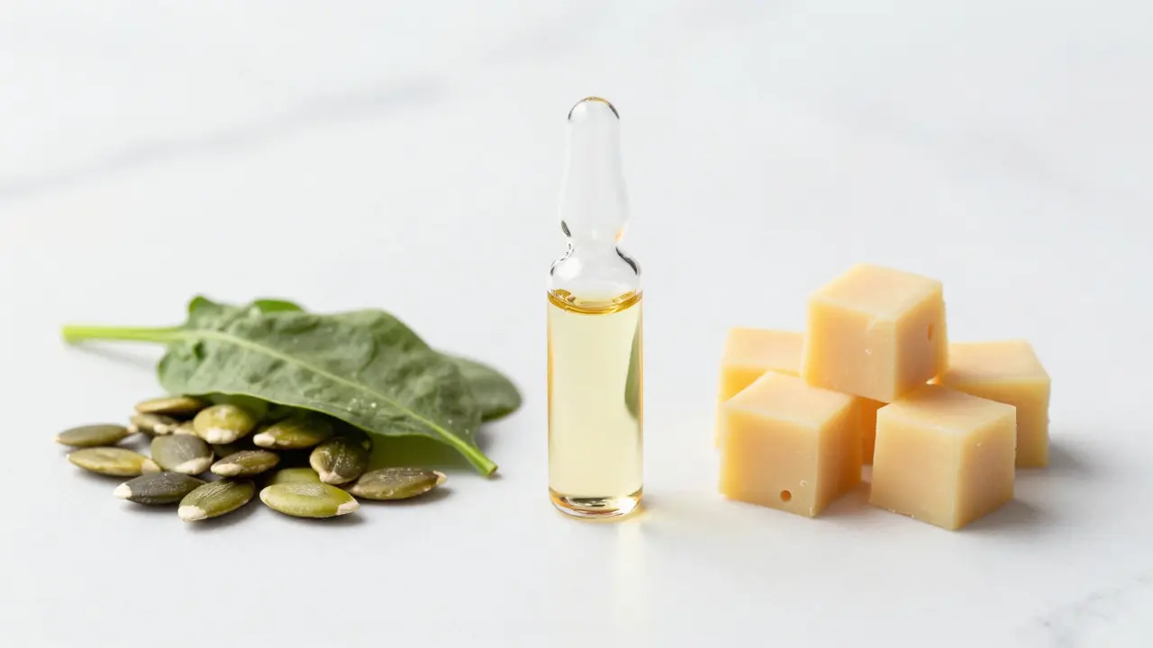 Vitamín D3 s magnéziem a K2 na mramorové desce